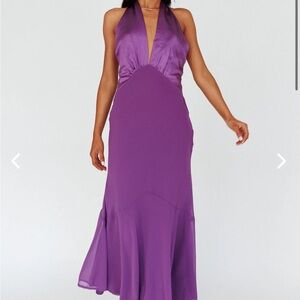 Selfie Leslie VISION HALTERNECK MIDI DRESS VIOLET